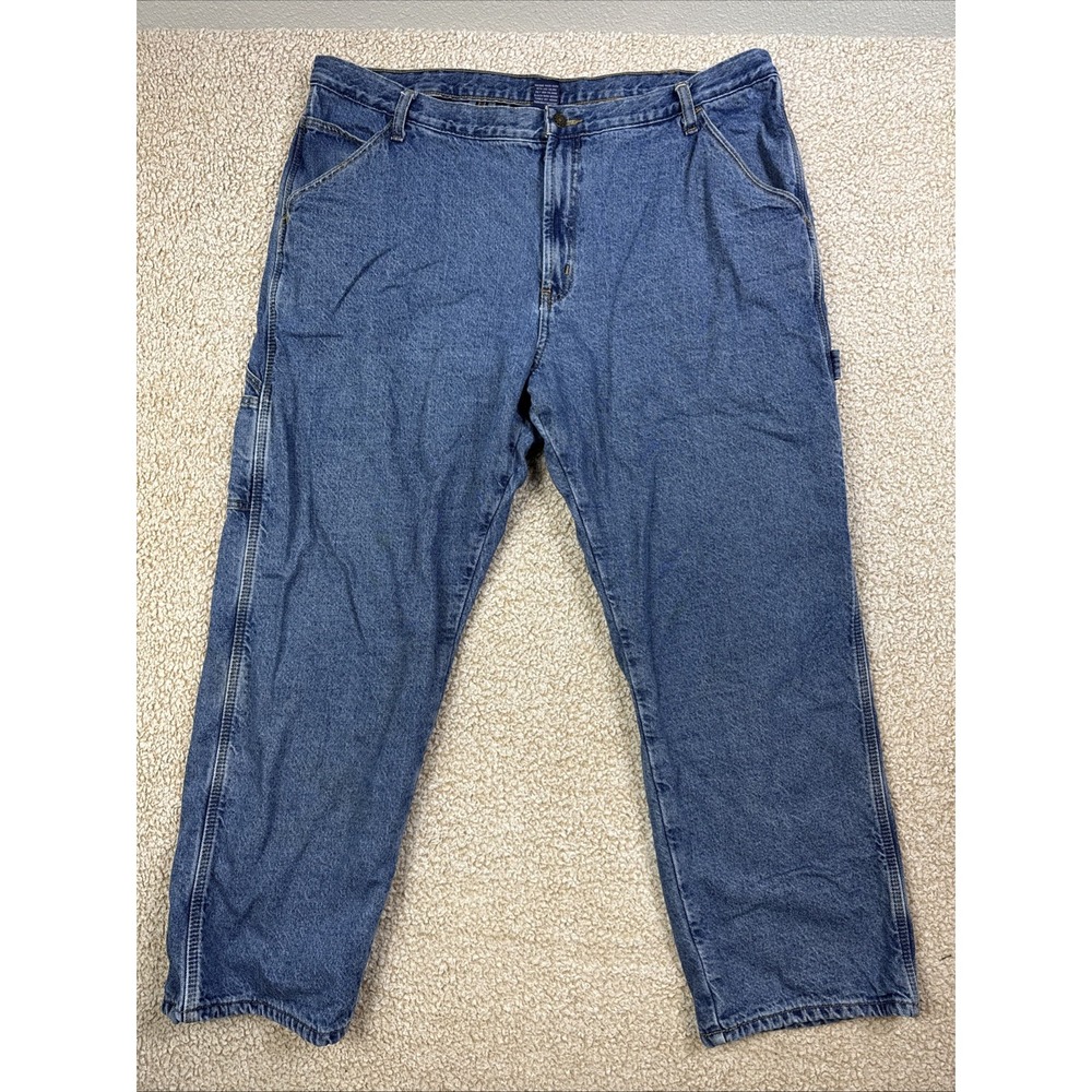 Full Blue Carpenter Jeans Flannel Lined Relaxed Fit Men's 42x30 Warm
